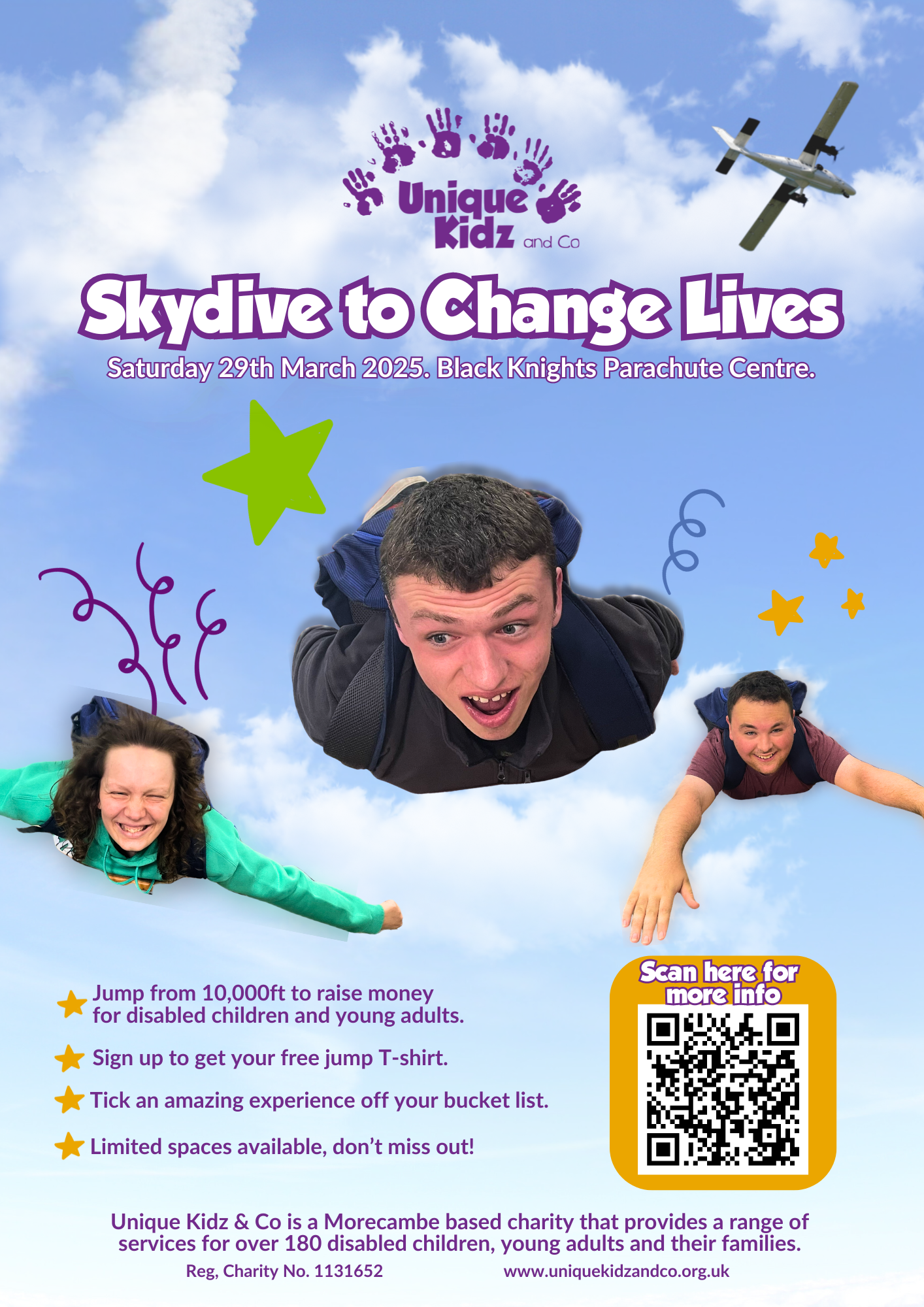 Skydive to change lives poster